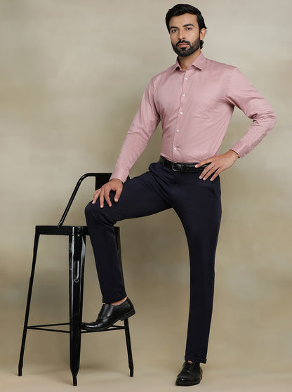 Blue Solid Slim fit Club Wear Trouser | JB Studio