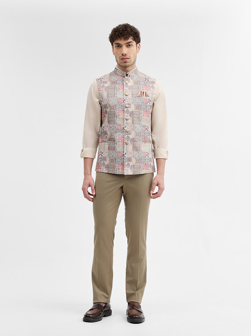 Multicolor Solid Regular Fit Waistcoat | Wyre