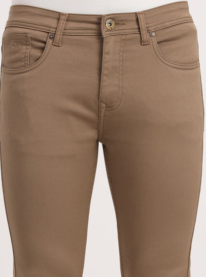 Camel Brown Washed Urban Fit Jeans | Greenfibre