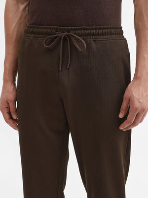 Dark Olive Solid Slim Fit Track Pant | JadeBlue