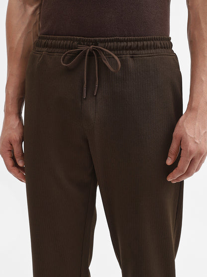 Dark Olive Solid Slim Fit Track Pant | JadeBlue