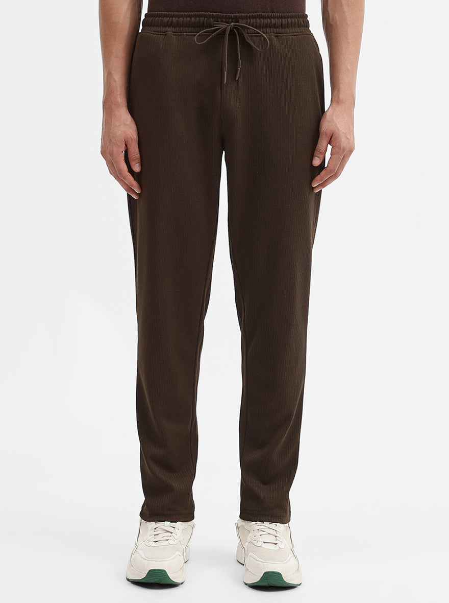 Dark Olive Solid Slim Fit Track Pant | JadeBlue