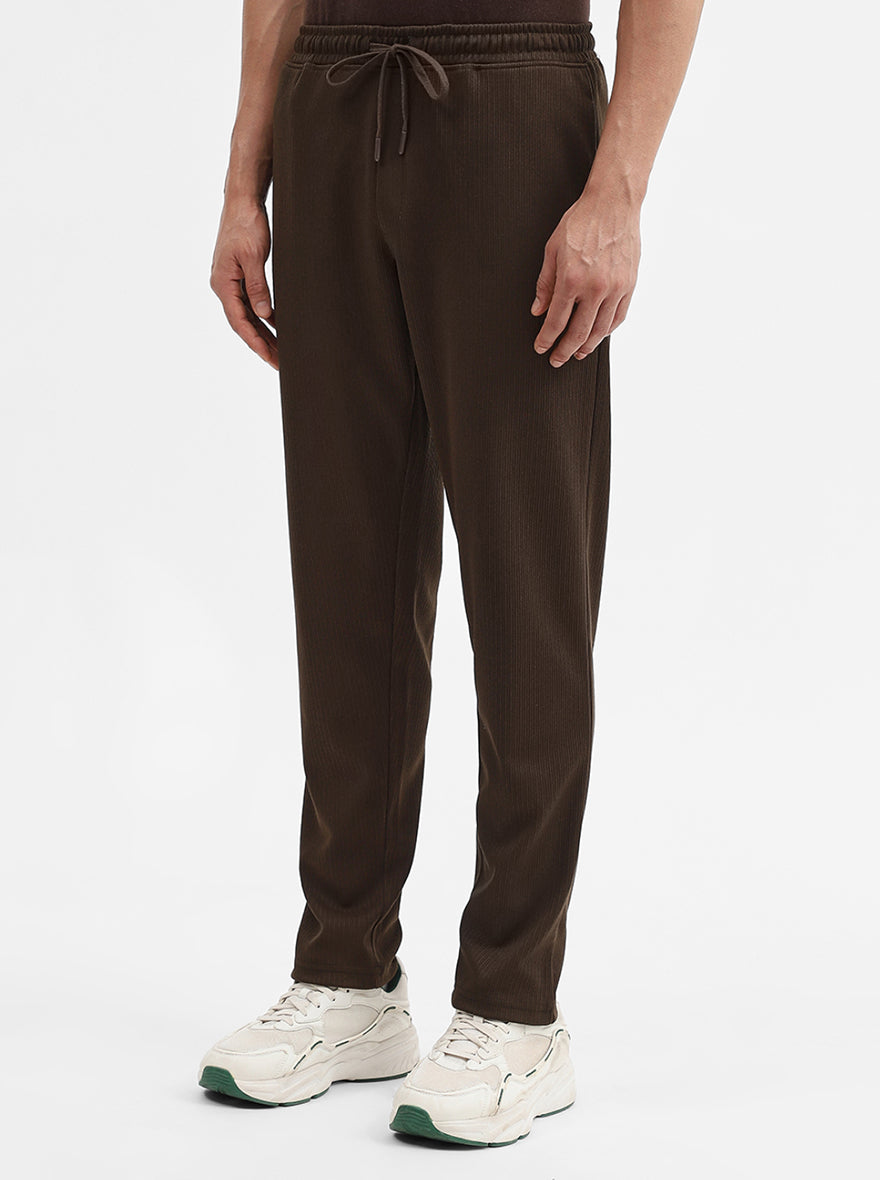 Dark Olive Solid Slim Fit Track Pant | JadeBlue