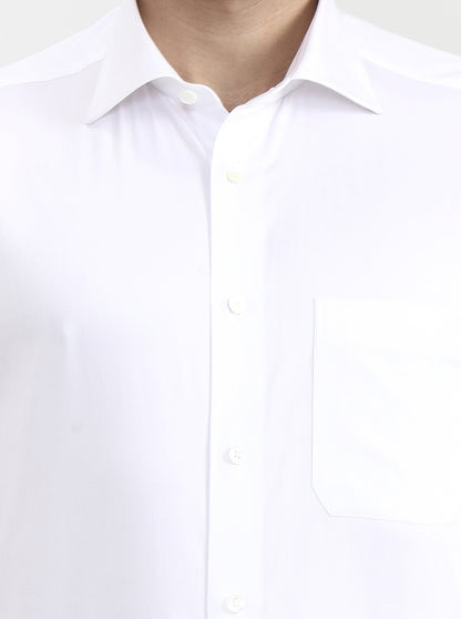 White Solid Slim Fit Formal Shirt | JadeBlue Super Luxe