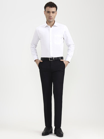 White Solid Slim Fit Formal Shirt | JadeBlue Super Luxe