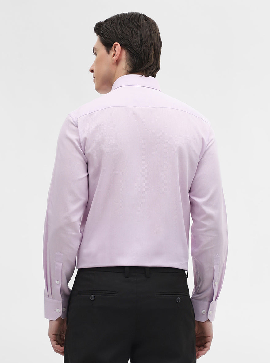 Peach Checked Regular Fit Formal Shirt | JadeBlue