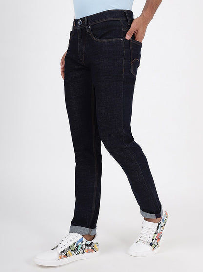 Navy Blue Washed Slim Fit Jeans | JadeBlue