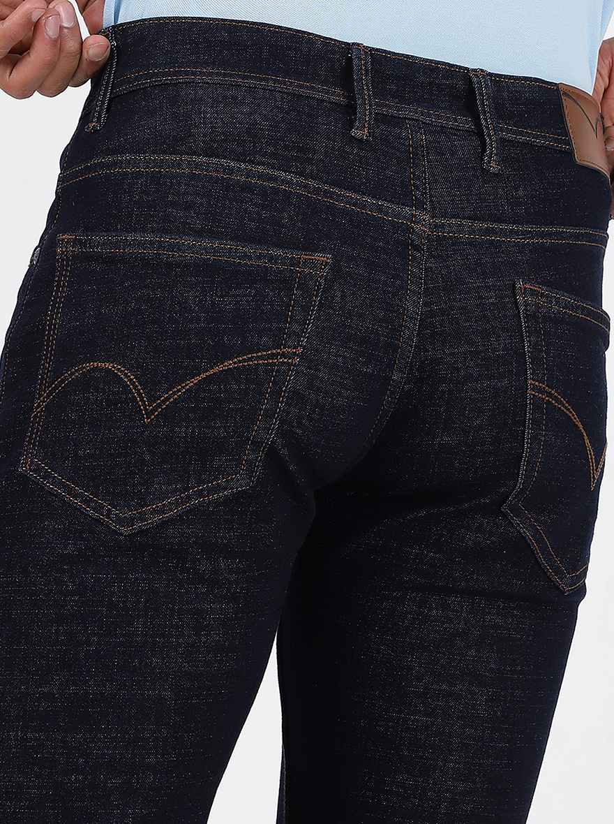 Navy Blue Washed Slim Fit Jeans | JadeBlue
