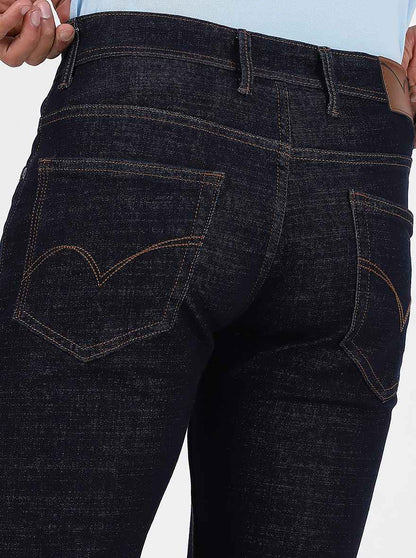 Navy Blue Washed Slim Fit Jeans | JadeBlue
