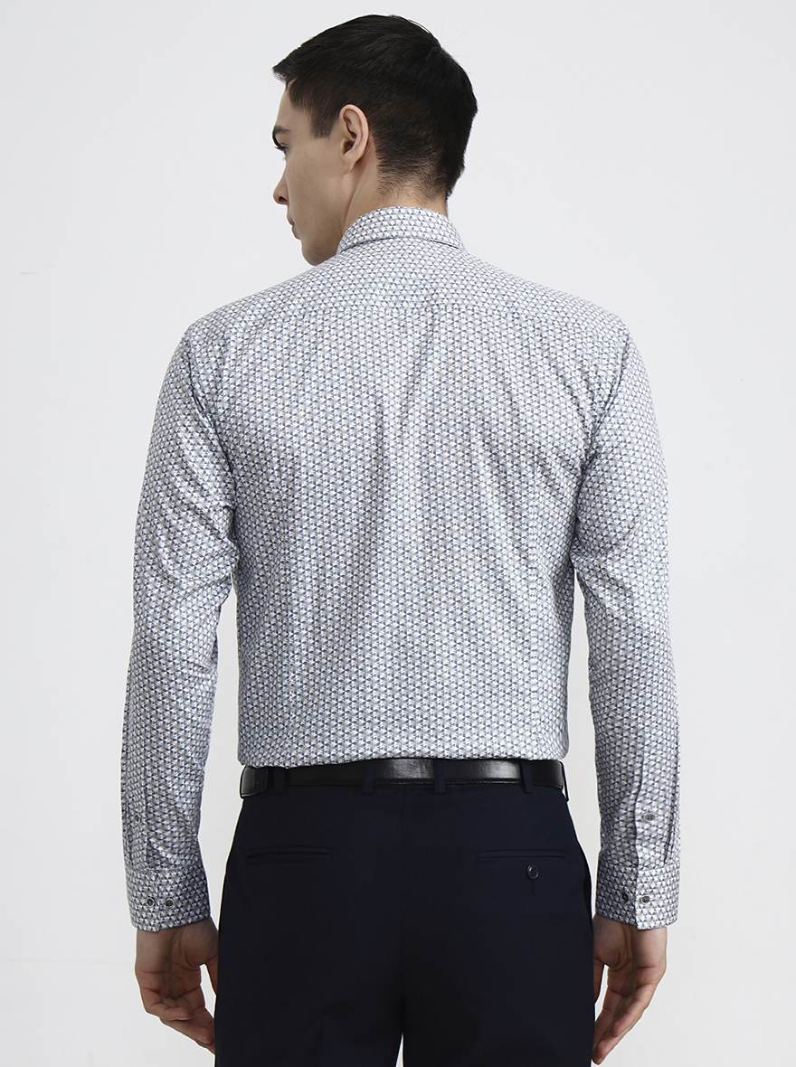 Fawn & Green Printed Slim Fit Party Wear Shirt | Greenfibre