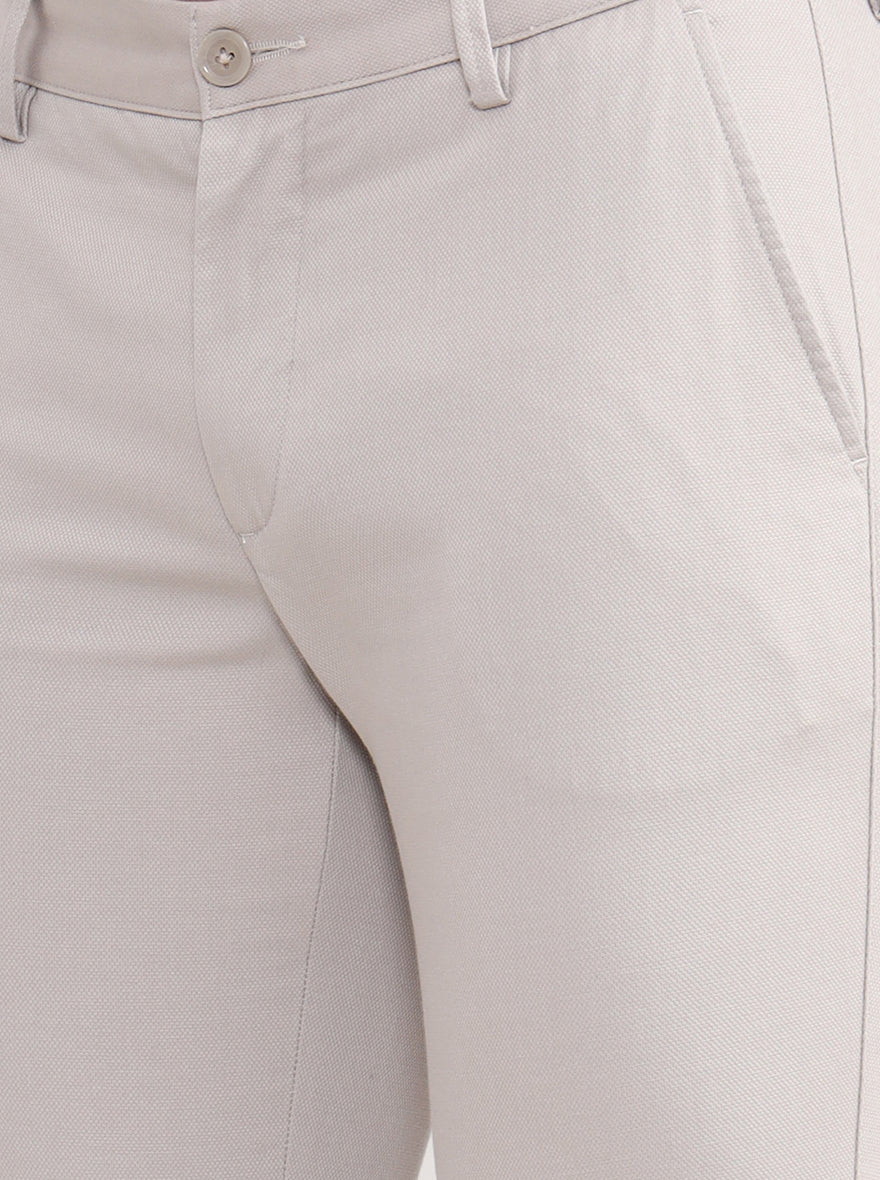 Grey Solid Uno Fit Casual Trouser | JadeBlue