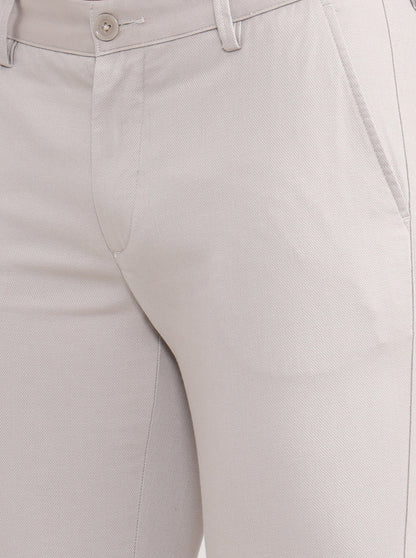Grey Solid Uno Fit Casual Trouser | JadeBlue