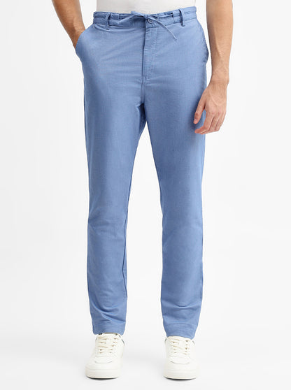 Blue Solid Slim Fit Track Pant | JadeBlue