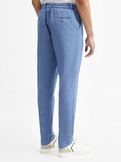 Blue Solid Slim Fit Track Pant | JadeBlue