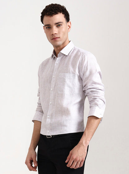 Grey Checked Slim Fit Formal Shirt | JadeBlue