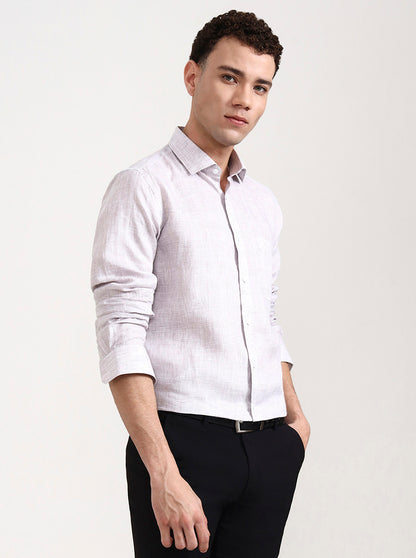 Grey Checked Slim Fit Formal Shirt | JadeBlue