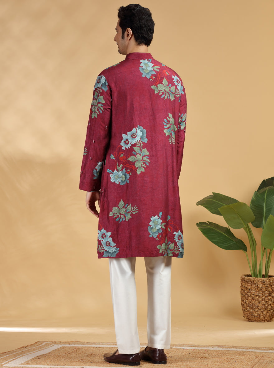 Red Printed Kurta Pajama | TULA