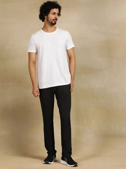 Black Solid Slim Fit Track Pant | Jade Play