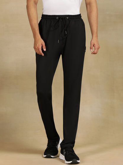 Black Solid Slim Fit Track Pant | Jade Play