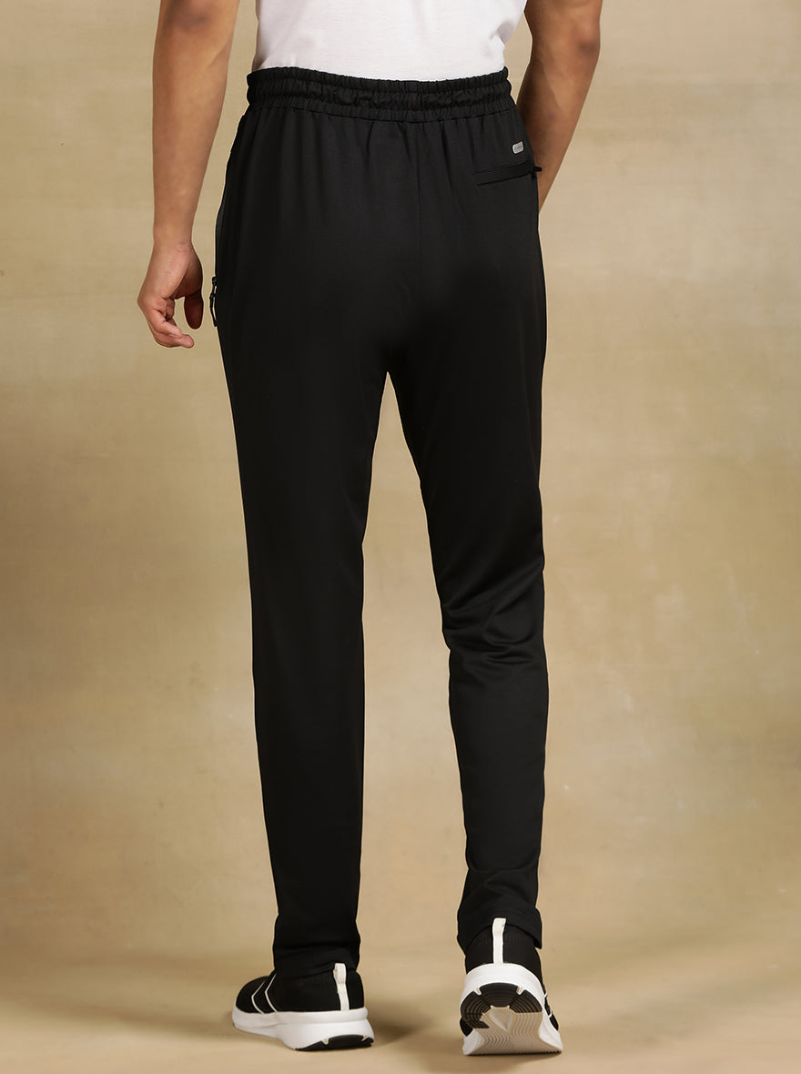 Black Solid Slim Fit Track Pant | Jade Play