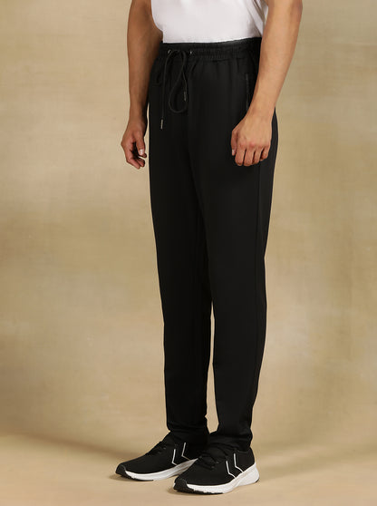 Black Solid Slim Fit Track Pant | Jade Play