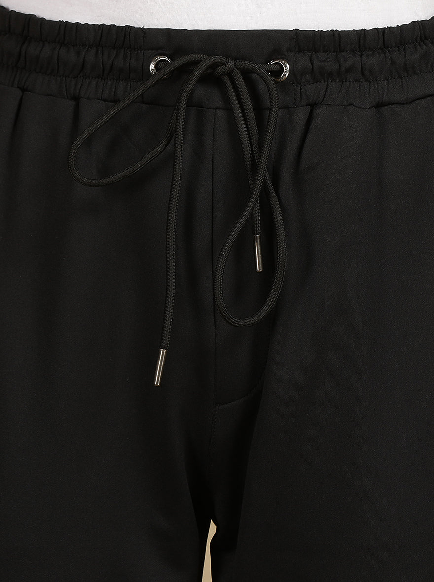 Black Solid Slim Fit Track Pant | Jade Play