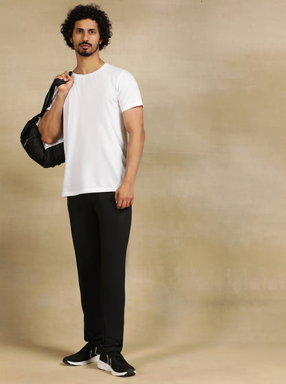 Black Solid Slim Fit Track Pant | Jade Play