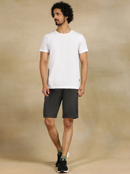 Dark Grey Solid Slim Fit Shorts | Jade Play