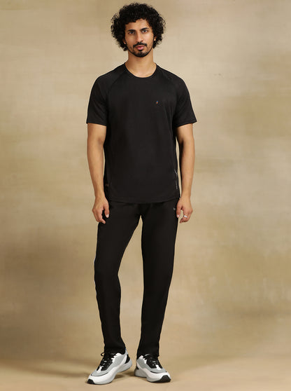 Black Solid Slim Fit T-Shirt | Jade Play