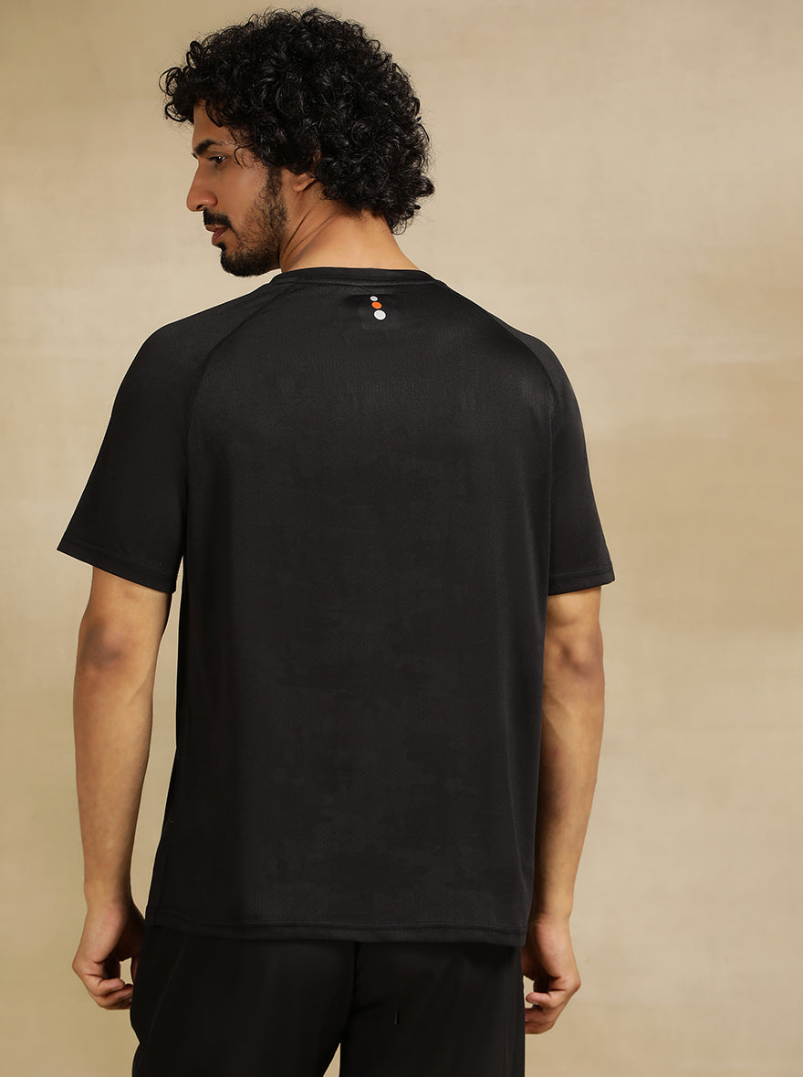 Black Solid Slim Fit T-Shirt | Jade Play