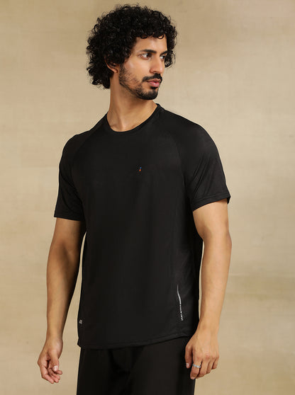 Black Solid Slim Fit T-Shirt | Jade Play
