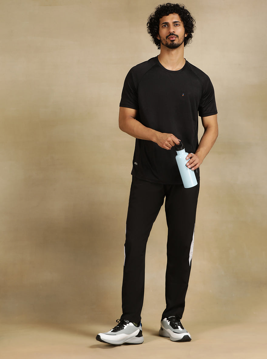 Black Solid Slim Fit T-Shirt | Jade Play