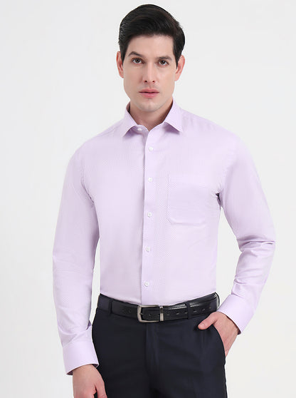 Light Purple Solid Regular Fit Formal Shirt | JadeBlue