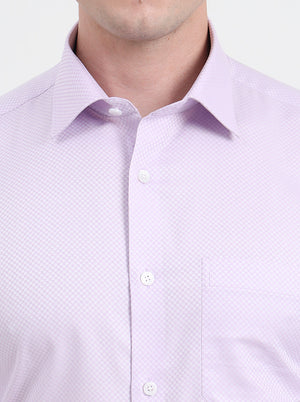 Light Purple Solid Regular Fit Formal Shirt | JadeBlue