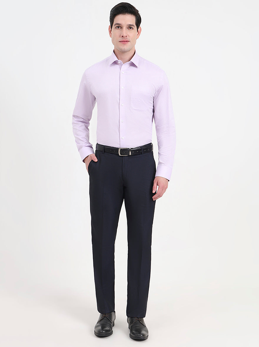 Light Purple Solid Regular Fit Formal Shirt | JadeBlue