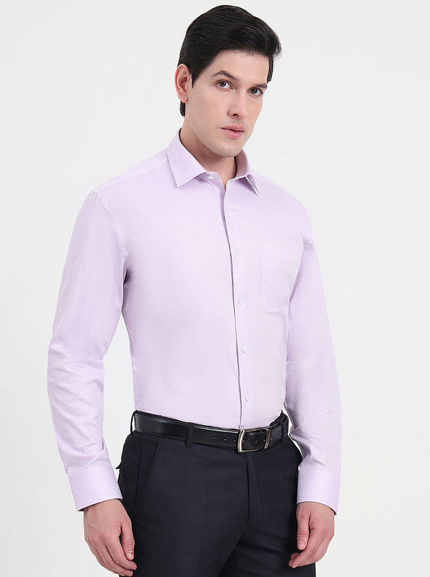 Light Purple Solid Regular Fit Formal Shirt | JadeBlue