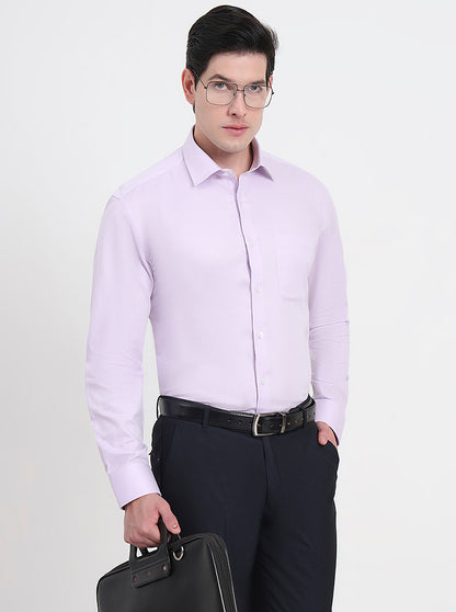 Light Purple Solid Regular Fit Formal Shirt | JadeBlue