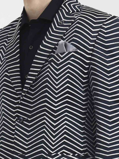 Black Printed Blazer | JBXJB