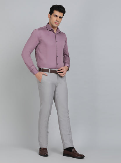 Pink Solid Slim Fit Party Wear Shirt | Wyre