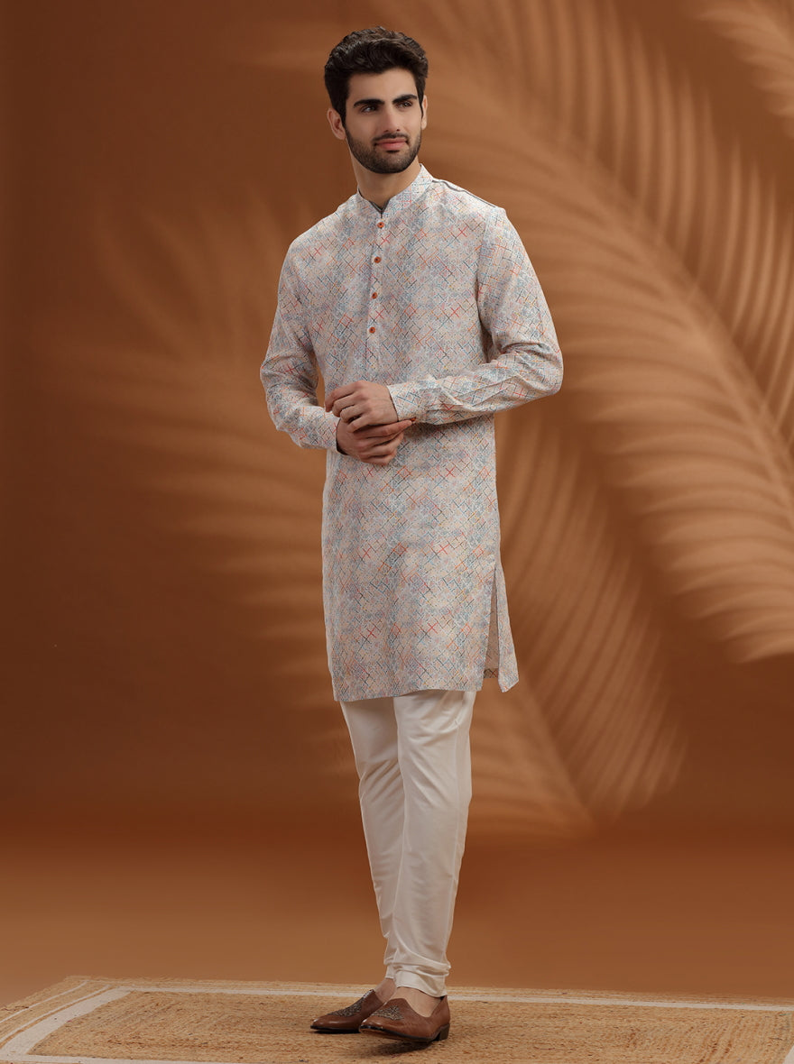 White Printed  Kurta | TULA
