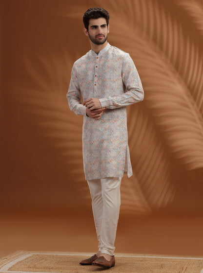 White Printed  Kurta | TULA