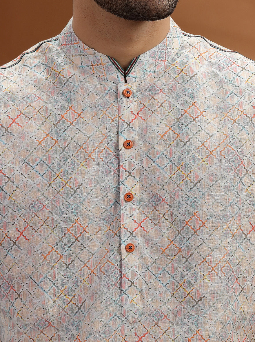White Printed  Kurta | TULA