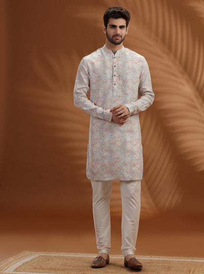 White Printed  Kurta | TULA