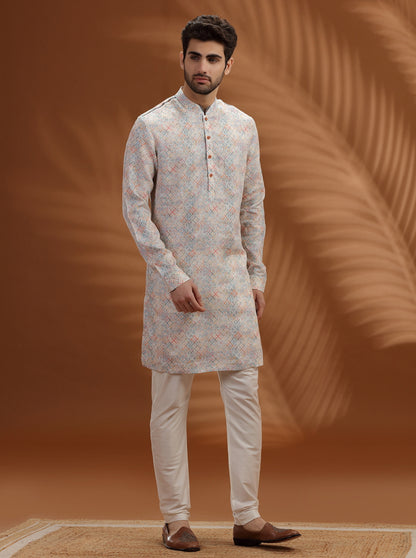 White Printed  Kurta | TULA