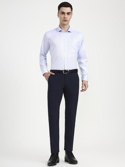 Light Blue Checked Regular Fit Formal Shirt | Greenfibre
