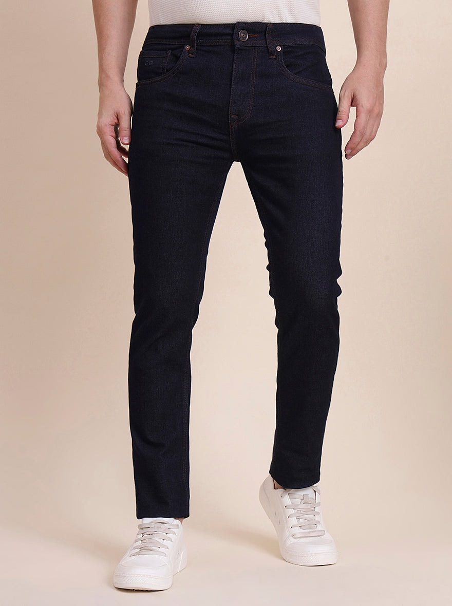 Raw Blue Washed Slim Fit Jeans | JadeBlue