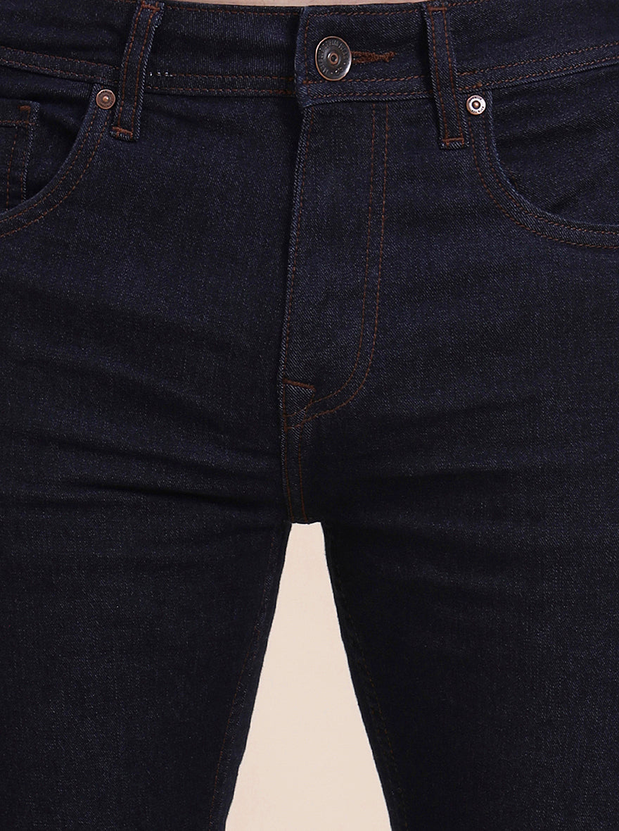 Raw Blue Washed Slim Fit Jeans | JadeBlue