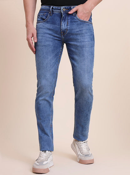 Light Blue Washed Slim Fit Jeans | JadeBlue