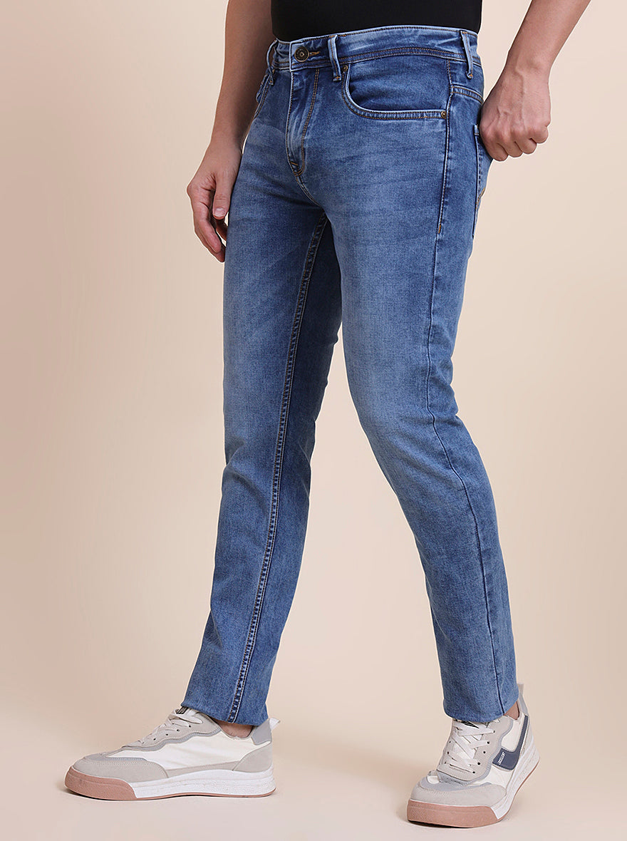 Light Blue Washed Slim Fit Jeans | JadeBlue