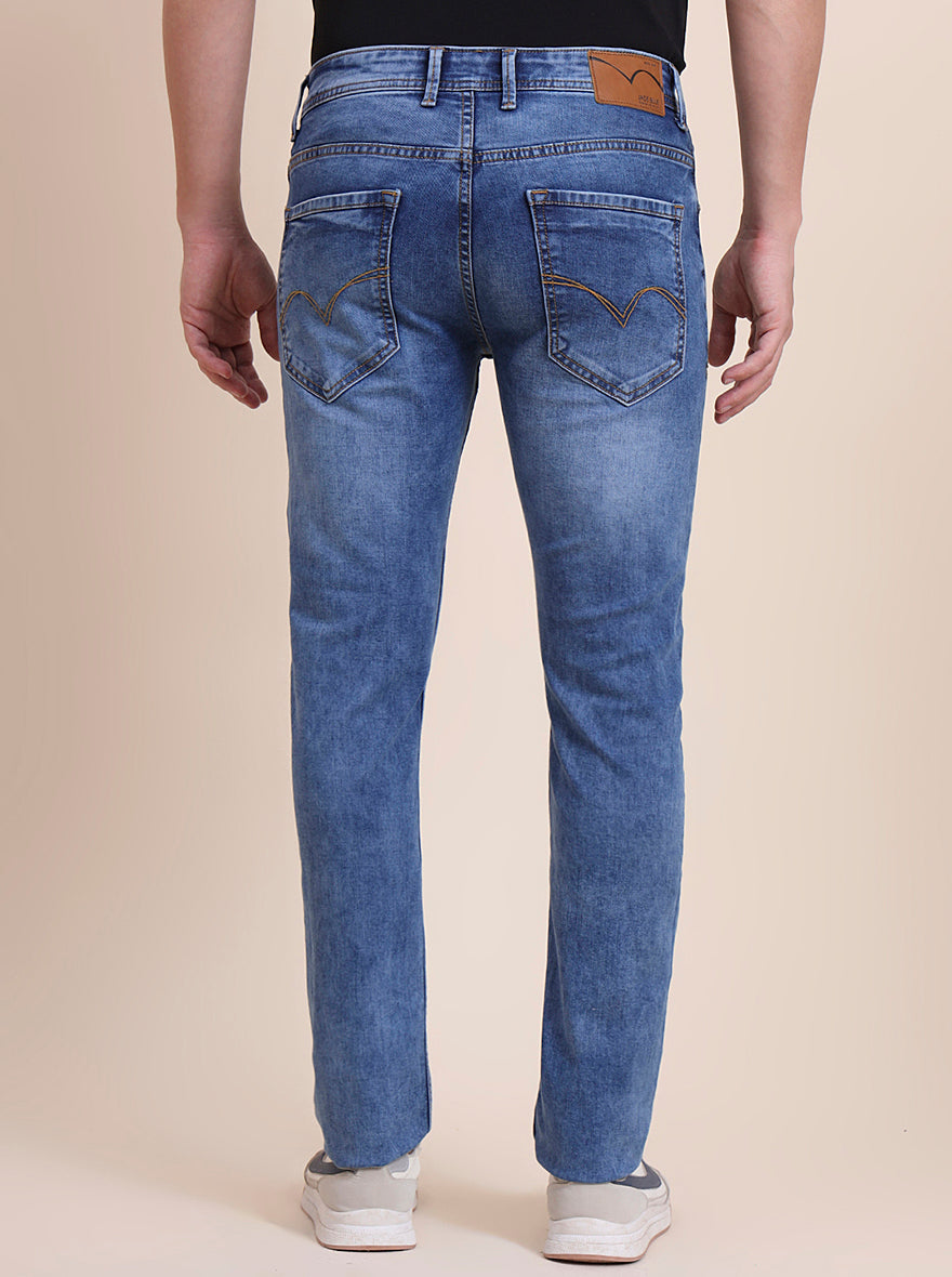 Light Blue Washed Slim Fit Jeans | JadeBlue
